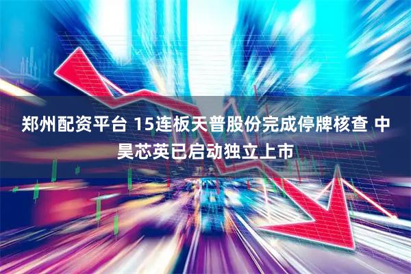郑州配资平台 15连板天普股份完成停牌核查 中昊芯英已启动独立上市
